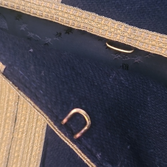 Zadig & Voltaire Ville Deluxe Military Navy Gold Wool Blend Blazer - Picture 6 of 8